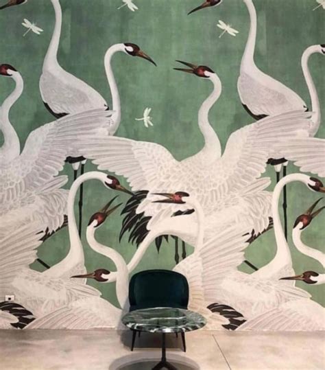 gucci heron wallpaper green|designer wallpaper with snakeskin background.